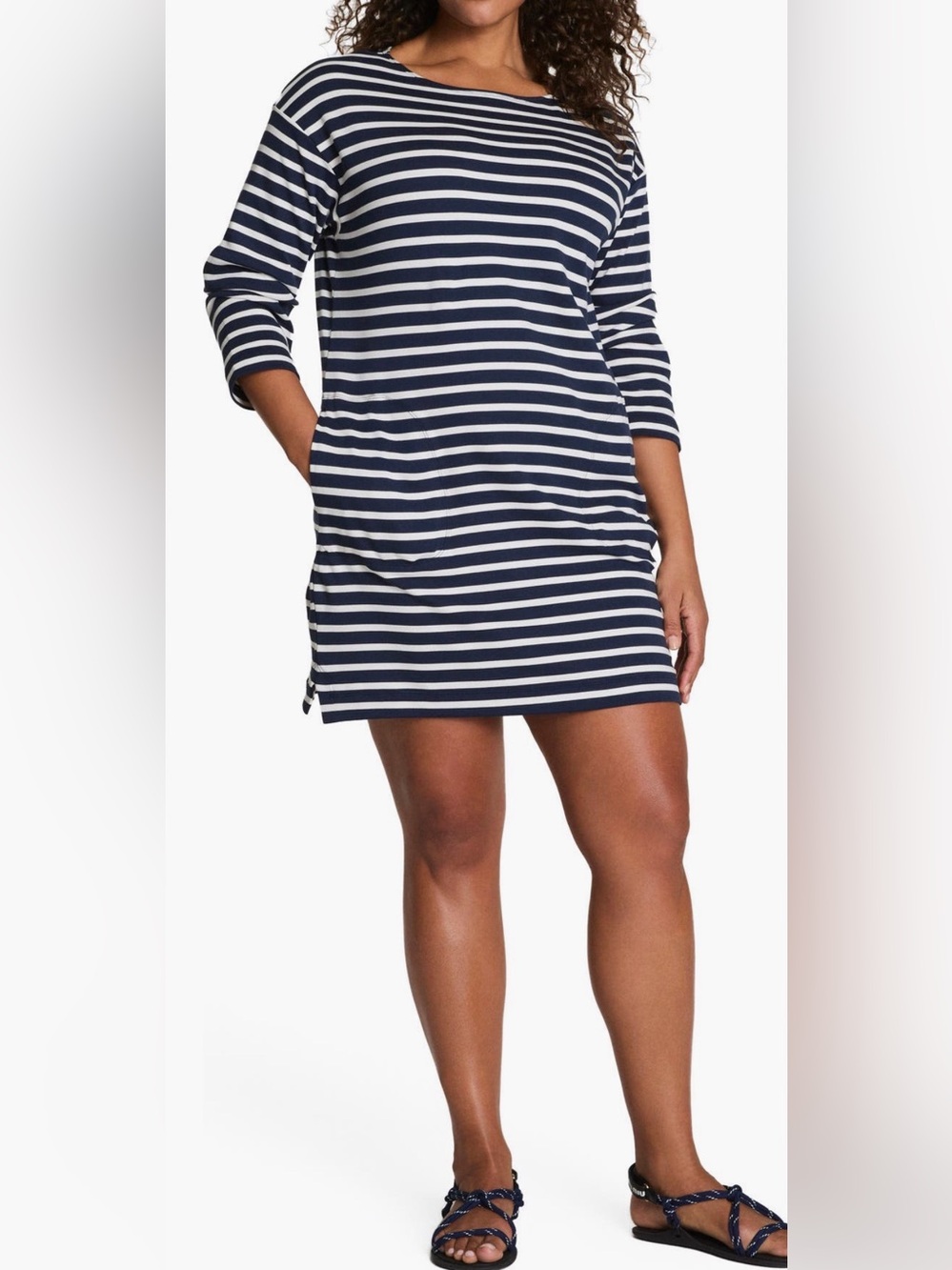 Spanx Boat Neck Striped Dress. Ladies M